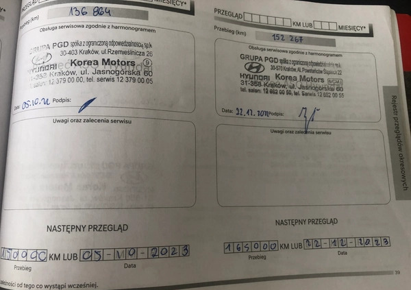 Hyundai I30 cena 45900 przebieg: 220000, rok produkcji 2020 z Daleszyce małe 596
